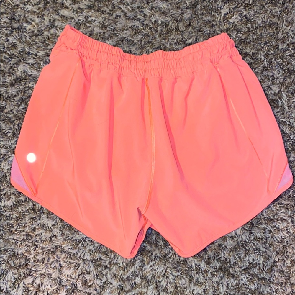 Lululemon Coral Hotty Hot Shorts Long 4”